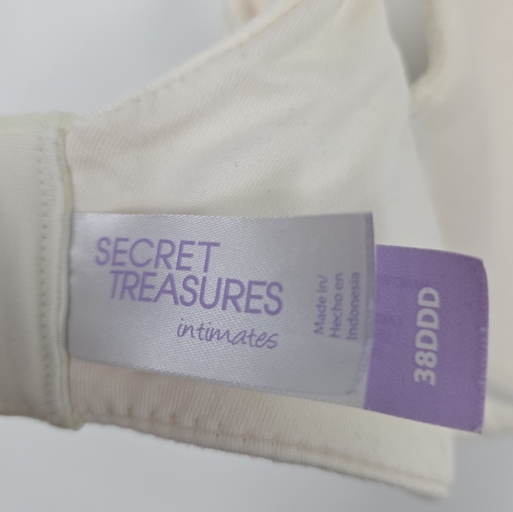 Secret Treasures Underwire Bra Ivory Cream Off White 38DDD - Picture 6 of 8